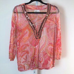 Pink Paisley Mesh Cover M